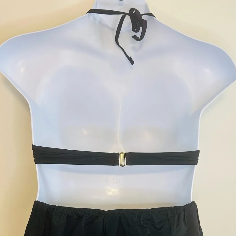 LilyLove Plunge One-Piece Swimsuit with Optional Bra Top, size XL - Picture 5 of 15